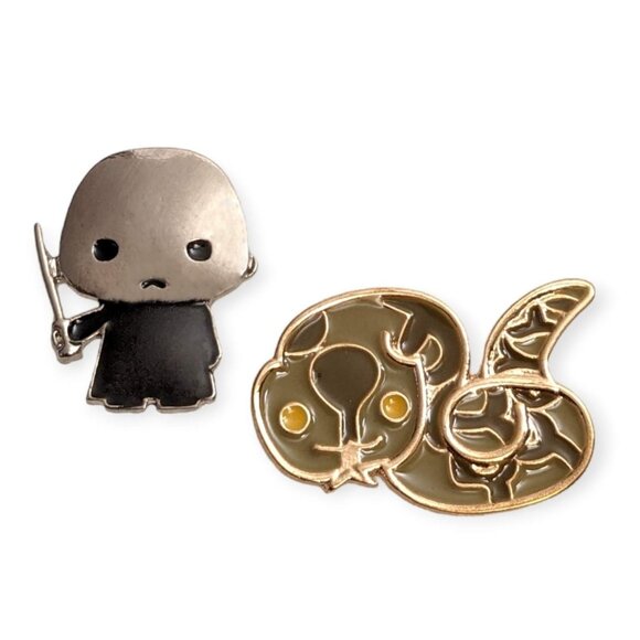 Harry Potter Enamel Pins: Chibi Voldemort and Nagini - Picture 1 of 4